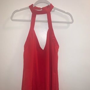 red cutout dress